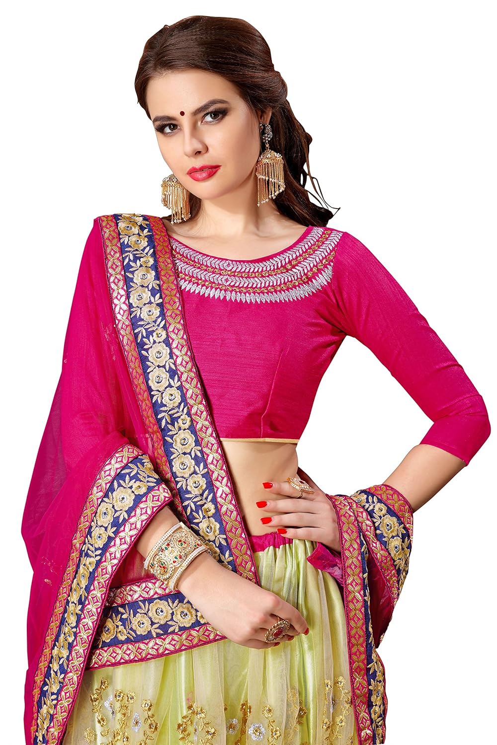 magneitta women's fashion georgette and net lehenga choli (93089_multi-coloured) (pink)