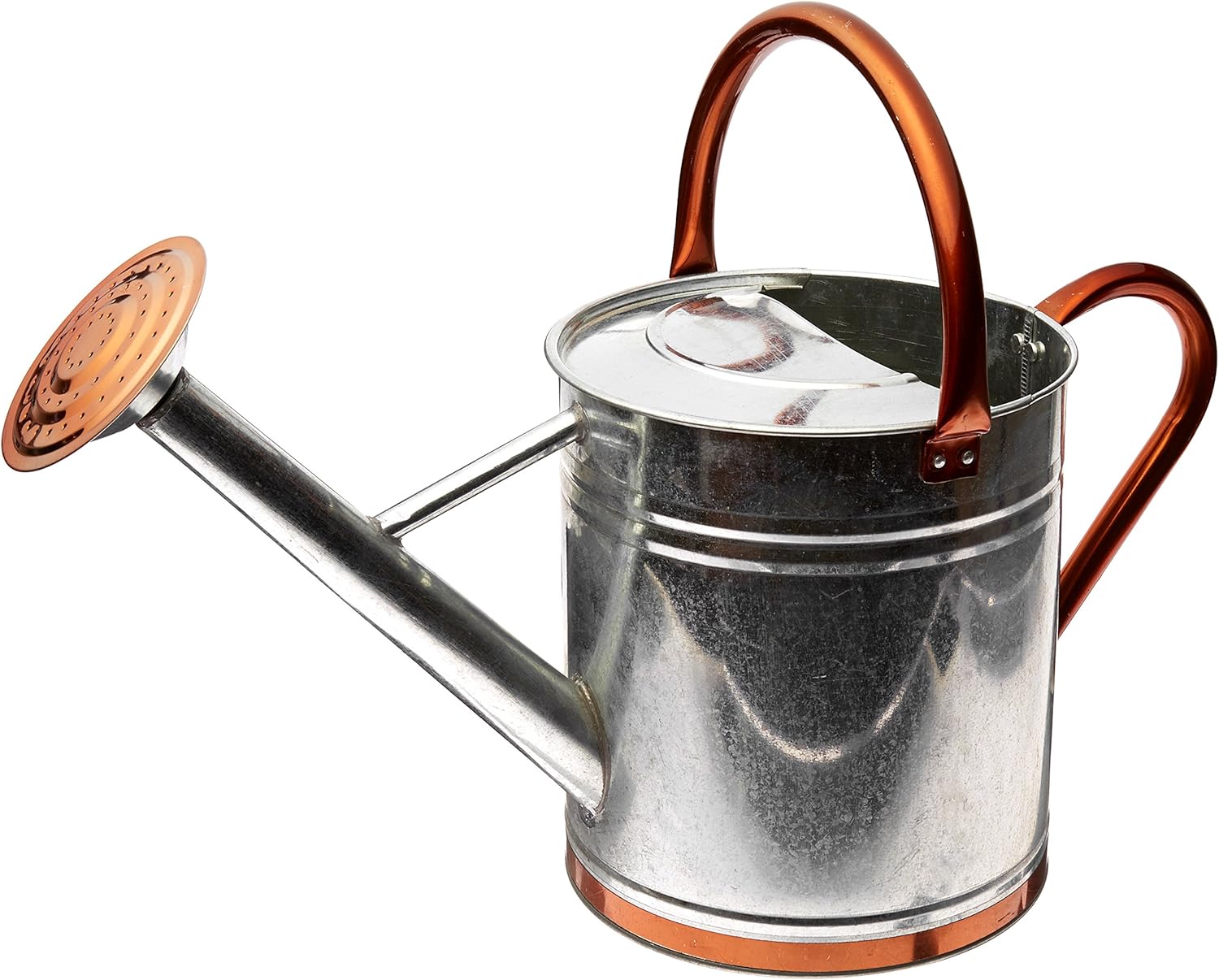 Gardman 8330 Galvanized Steel Watering Can with Copper Accents, 1.9
