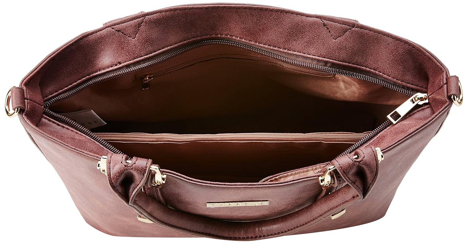caprese helly women's satchel (brown)