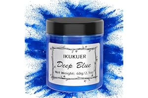 60g/2.1oz Mica Powder for Resin,Deep Blue Resin Powder Pigment,Epoxy Resin Dye for Soap Making Slime Candles (Deep Blue)