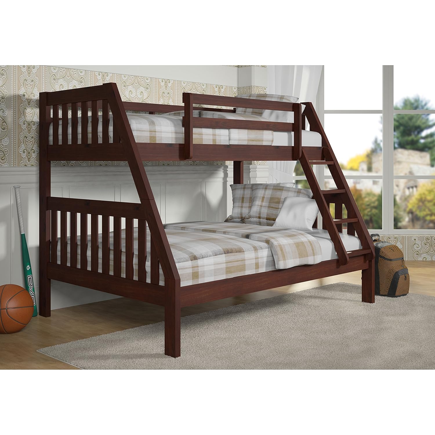 Donco Kids 77 In Twin Over Full Bunk Bed 501746 Brown