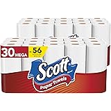 Scott Paper Towels, Choose-A-Sheet - 30 Mega Rolls (2 Packs of 15) = 56 Regular Rolls (102 Sheets Per Roll)