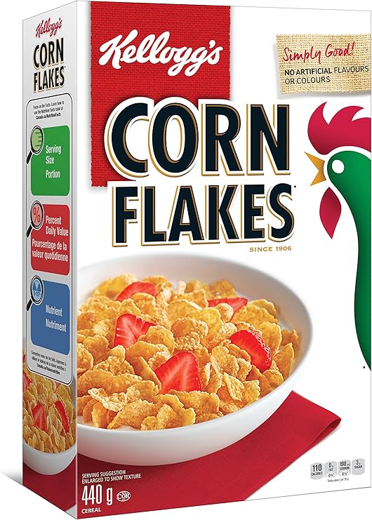 Kellogg's Corn Flakes Cereal 440g Amazon.ca Grocery