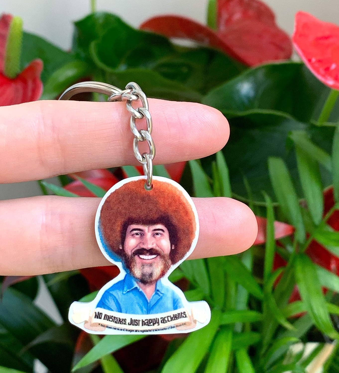 bob ross keyring