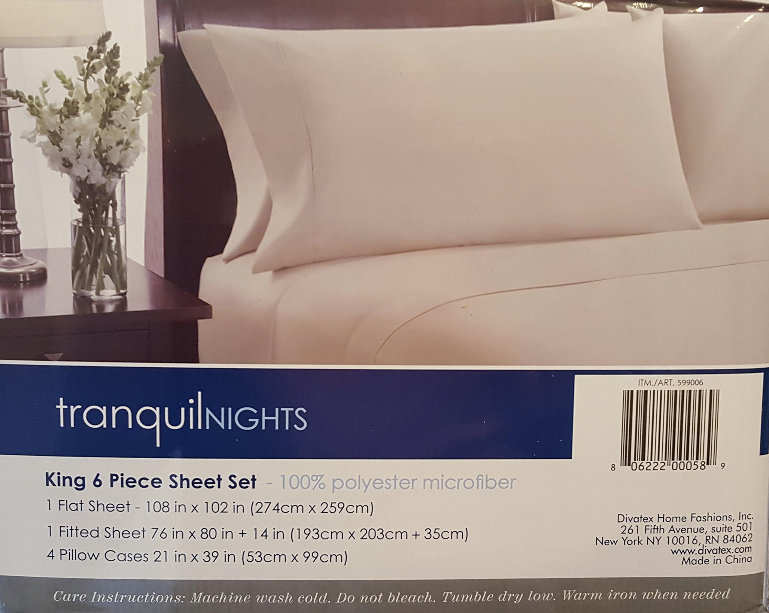 Divatex Tranquil Nights Luxury Weight Bedding King 6 Piece Sheet Set (King, Taupe)