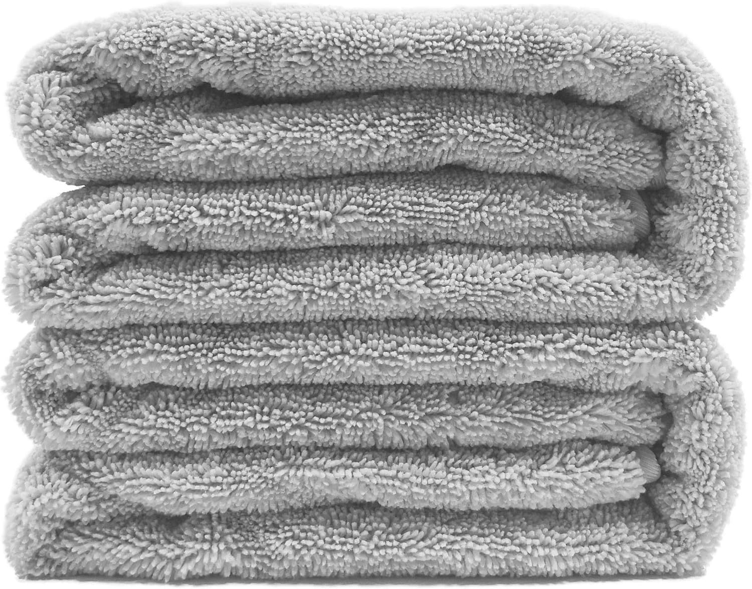 Polyte Quick Dry Lint Free Microfiber Bath Sheet, Set of 2 (Gray, 35x70): Kitchen & Dining
