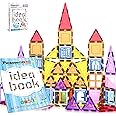 PicassoTiles Magnetic Tiles Magnet Tile Building Blocks Construction Set with 110+ Page IdeaBook Included STEM Learning Toys Toddlers Educational Fun Pretend Play Kids Boys Girls Sensory Toys Ages 3+