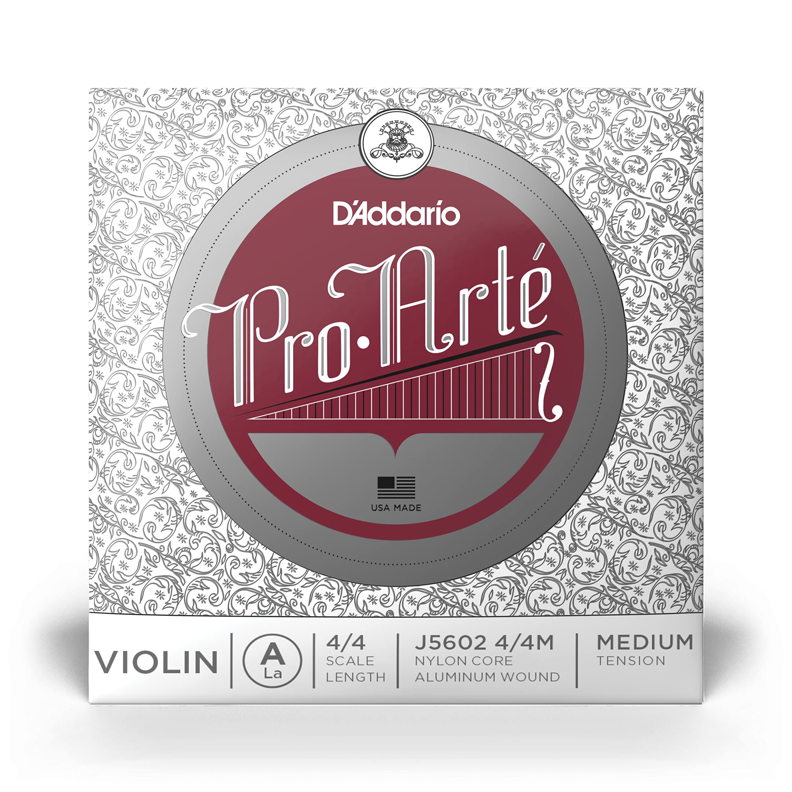 D'Addario Pro-Arte 4/4 Scale Medium Tension Single A String for Violin