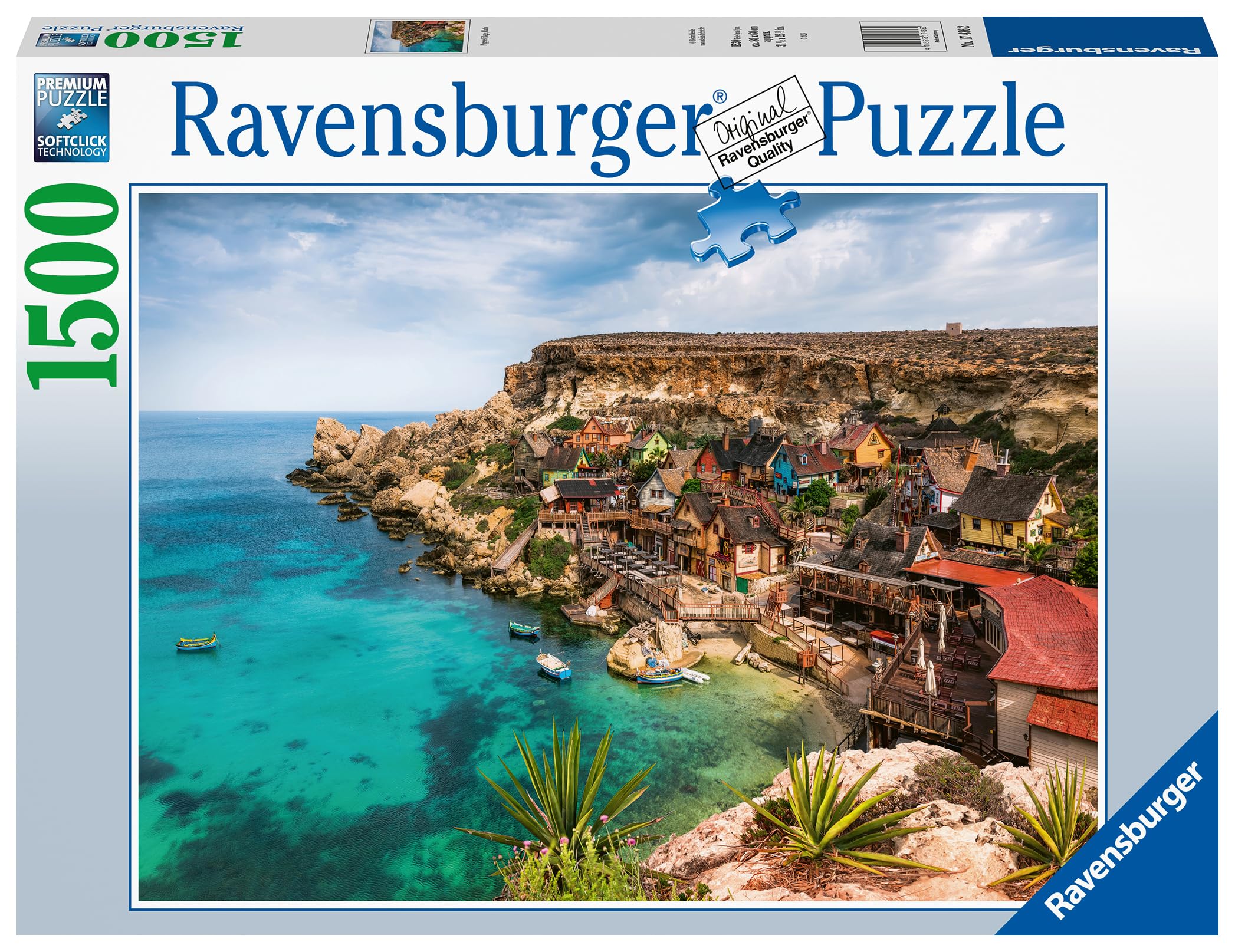 Ravensburger Popeye Village, Malta 1500 Piece Jigsaw Puzzle for Adults and Kids Age 12 Years +