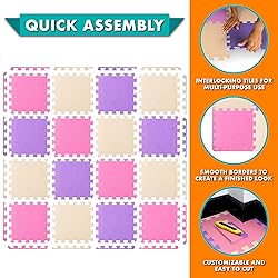 ProSource Foam Puzzle Floor Play Mat for Kids and