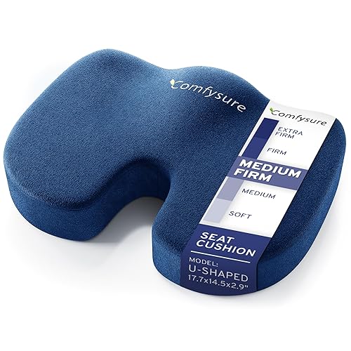 Memory Foam Seat Cushion Tailbone Pain Relief Cushion, Non-Slip Sciatica  Pain Relief Pillow Cushion for Office Chair, Car, Wheelchair, Computer, 