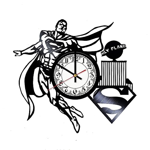 Amazon Com Superman Comics Handmade Vinyl Record Wall Clock Get