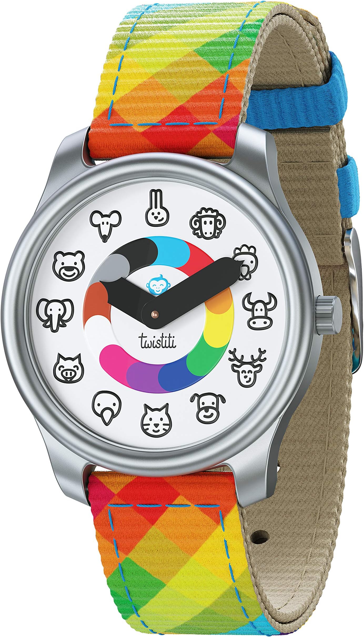 Twistiti Educational Watch for Kids with Animals Dial, Use Symbols as Time Teacher, from 3 Years Old, Waterproof 50M…