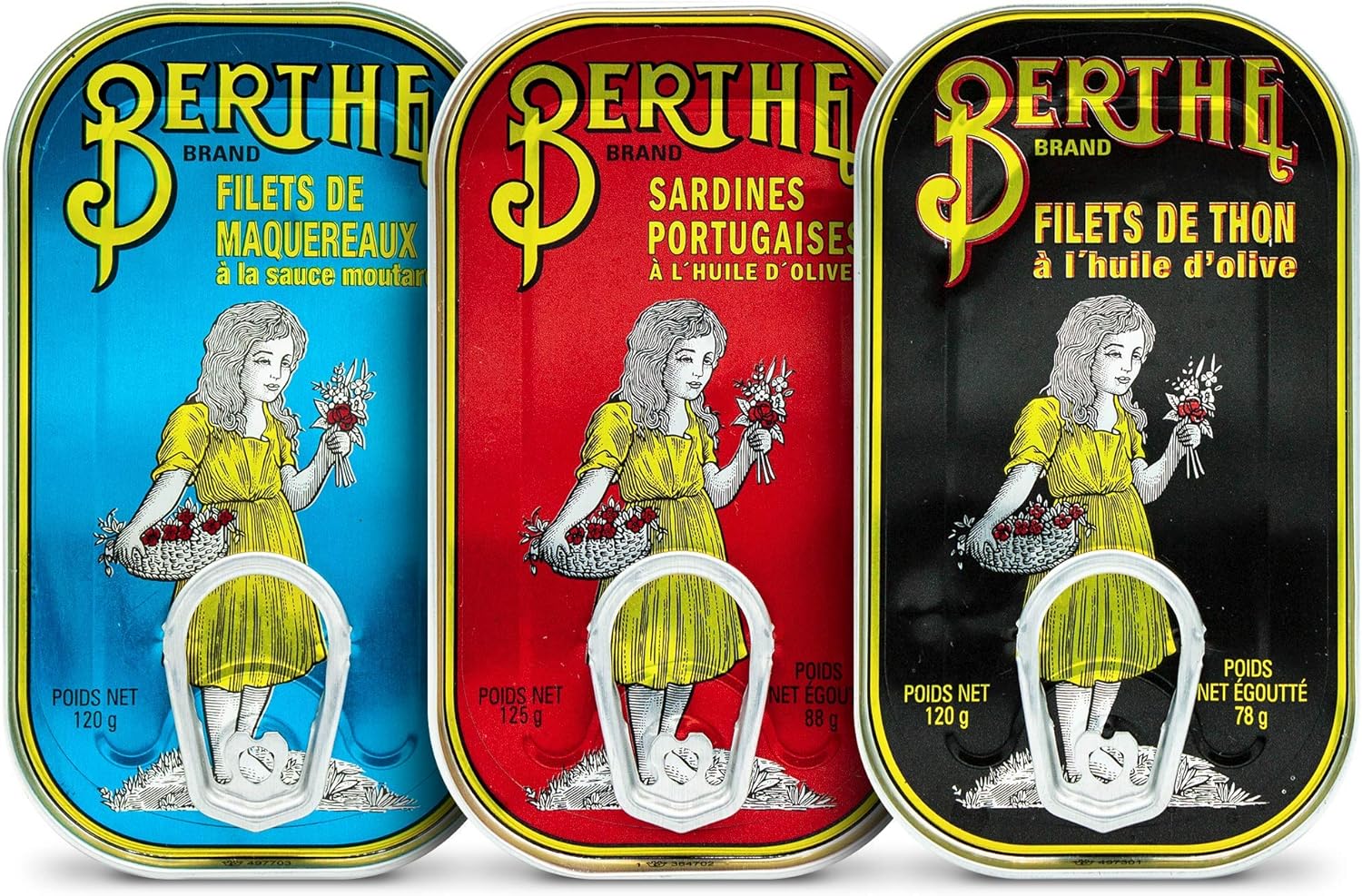 Portuguese Canned Fish Set Mackerel Sardines Tuna Berthe