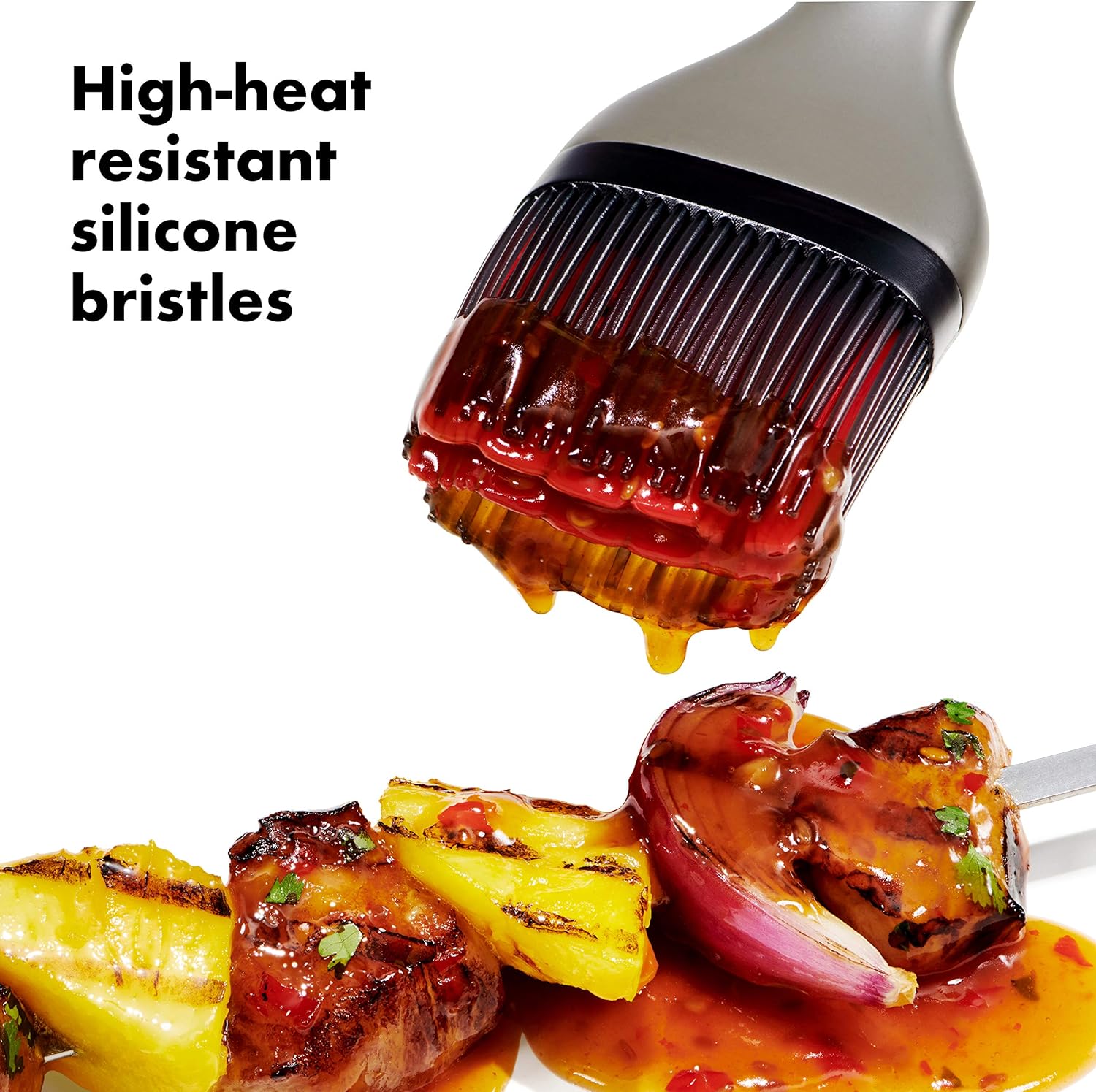 OXO Good Grips Grilling Basting Brush, 12.5 x 4.5 x 1.5, grey: Kitchen & Dining