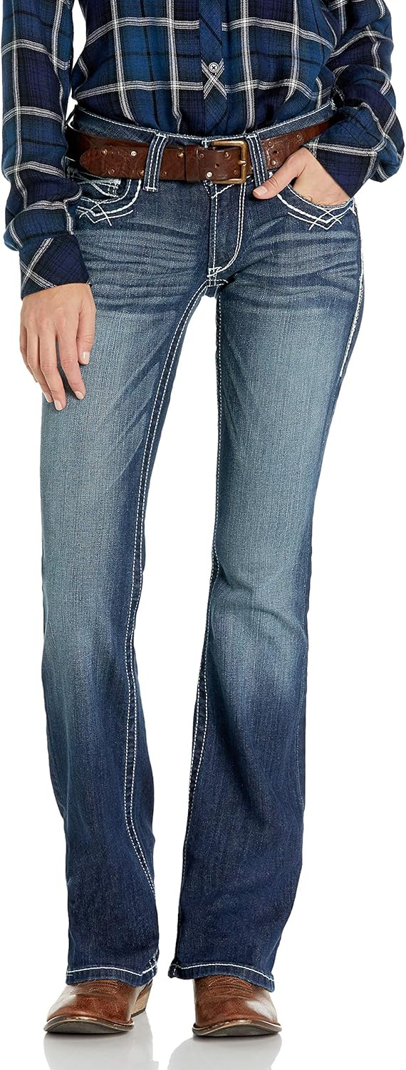 ARIAT Women's R.e.a.l. Mid Rise Bootcut Jean at  Women's Jeans store