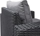 Keter California 2 Seater Outdoor Chaise Set Graphite Grey Cushions 83% Recycled view 4