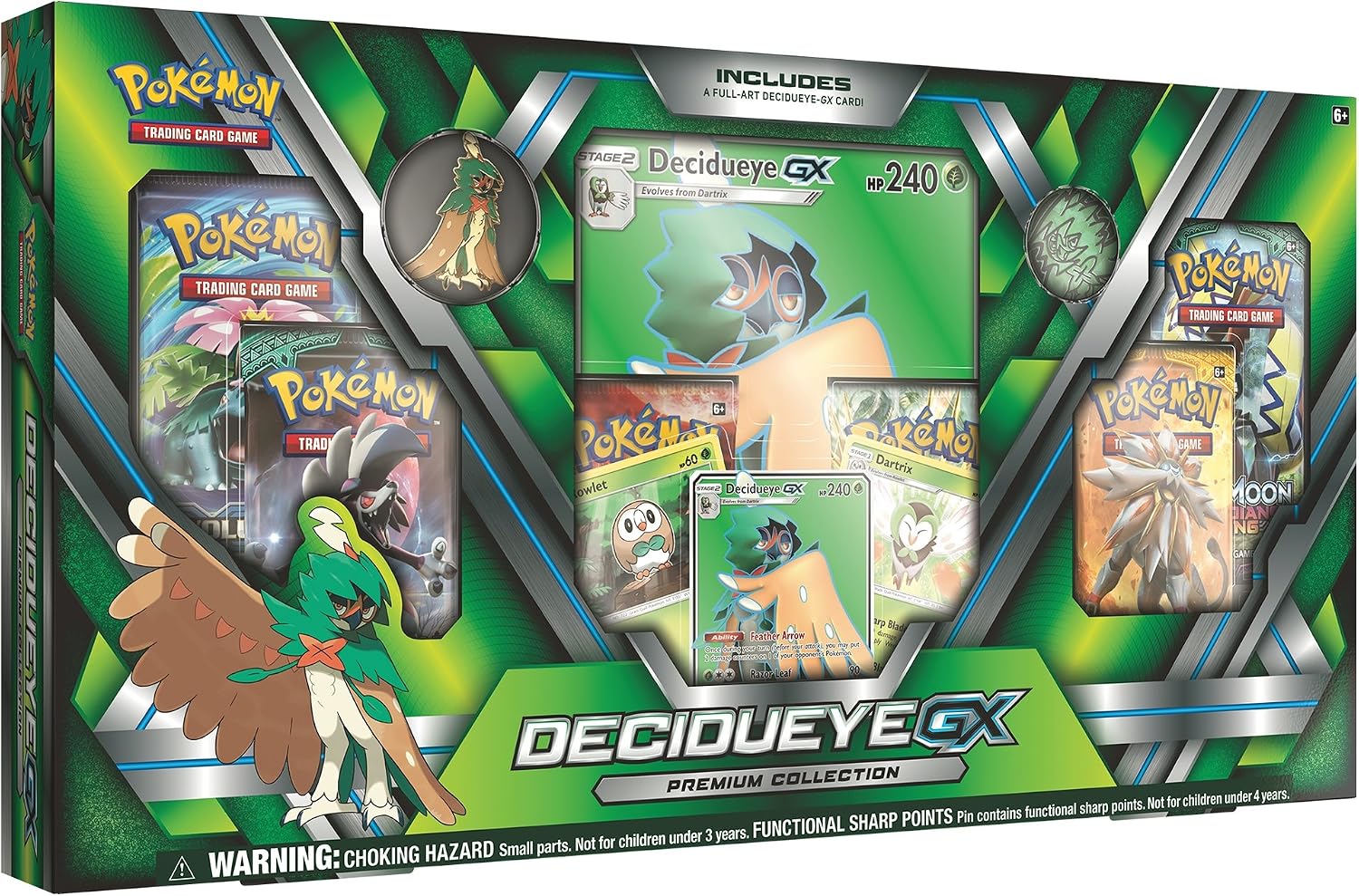 Amazon Com Pokemon Tcg Sun Moon Guardians Rising Decidueye Gx
