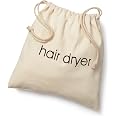FabbPro Hair Dryer Storage Bag - 12x12 Inch Black Drawstring Organizer For Travel, Home, Or Hotel