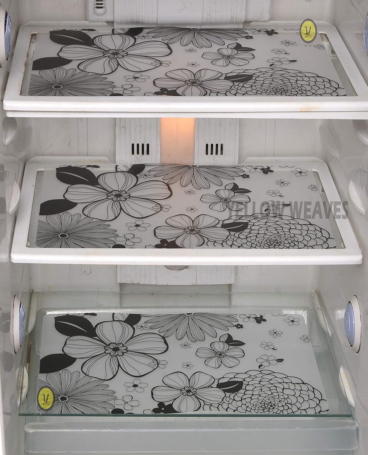 Yellow Weaves Refrigerator Drawer Mats Fridge Mats Pack Of 3 Pcs