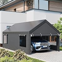 JAMFLY 12x20 ft Carport, Heavy Duty Carport with Roll…主图