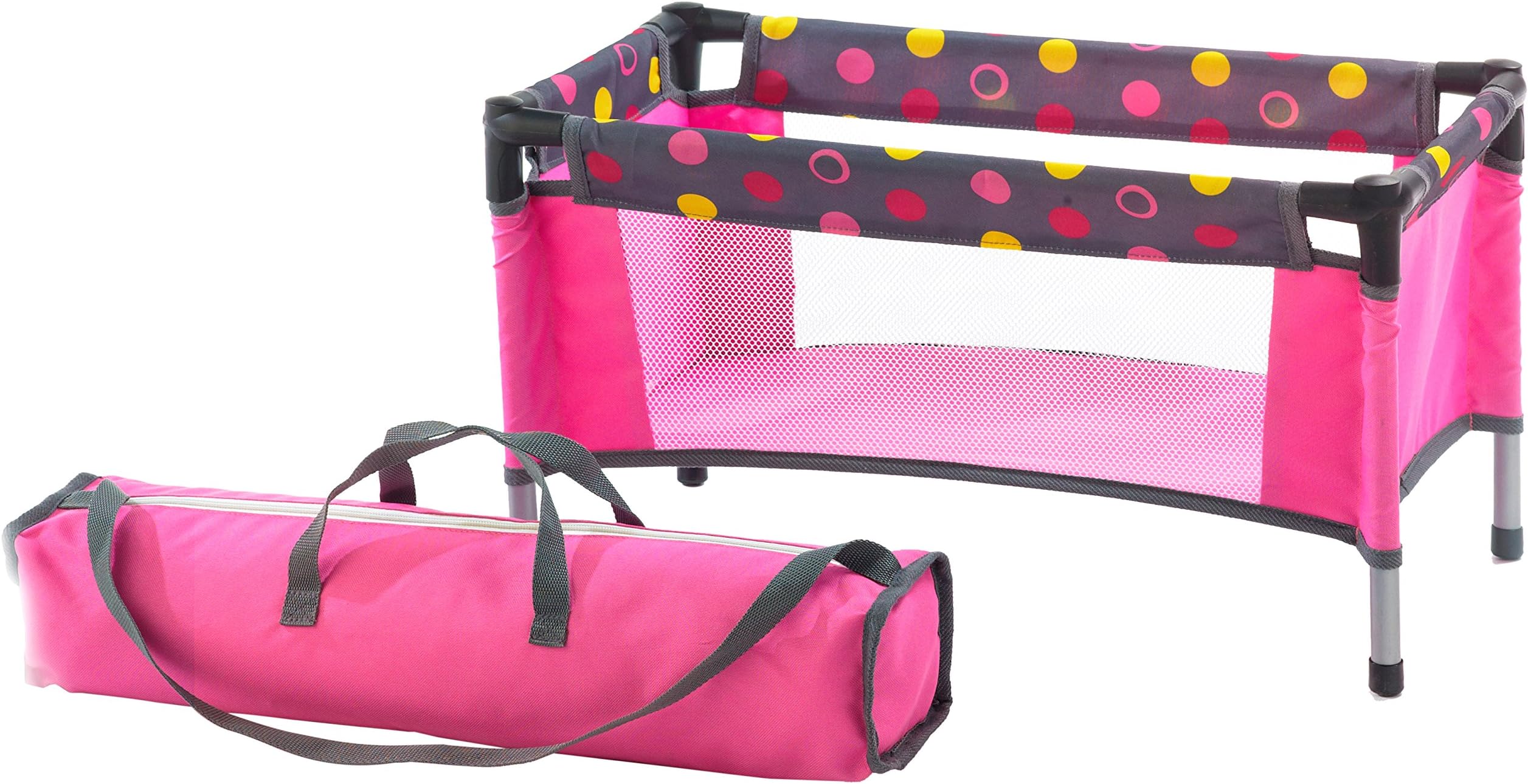CHIC 2000 Bayer Dolls Travel Cot (Funny Pink)