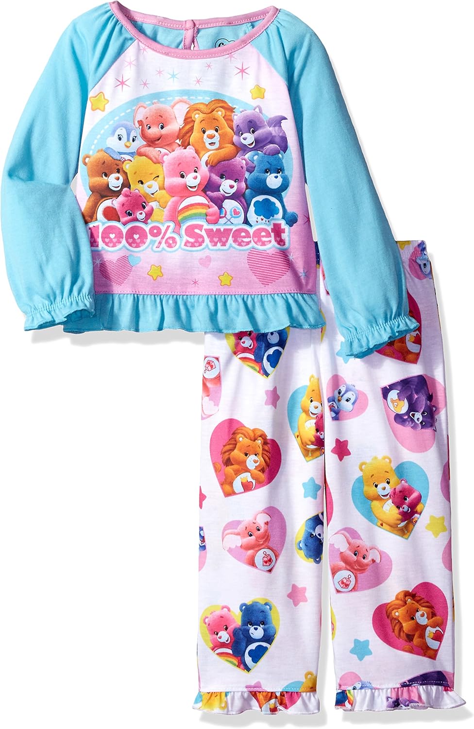 Care Bears Girls' Toddler 100 Sweet 2 Piece Jersey