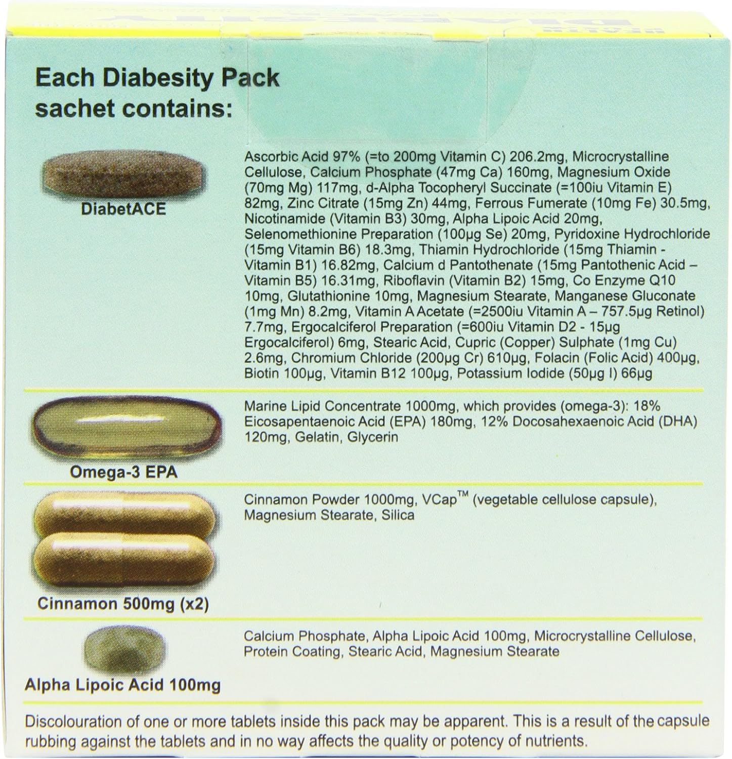 Health Plus Diabesity Pack Blood Sugar Balancing Daily Supplement - 28 Day Supply, Natural - Image 4