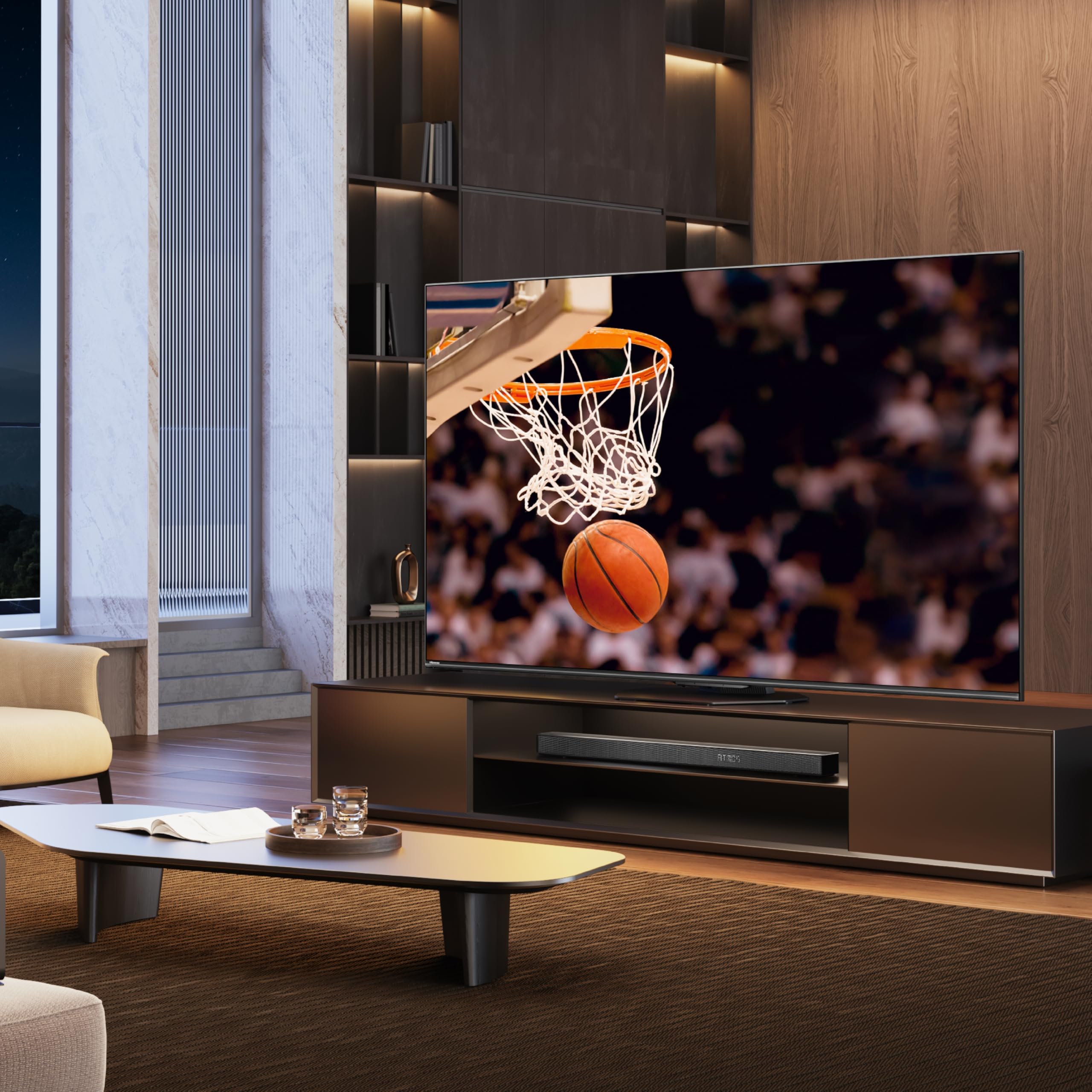 Hisense 85-Inch Class U8 Series Mini-LED ULED 4K UHD Google Smart TV (85U8N) - QLED, Dolby Vision IQ, Dolby Atmos, Full Array Local Dimming Pro, 144Hz Game Mode Pro, Alexa Compatibility