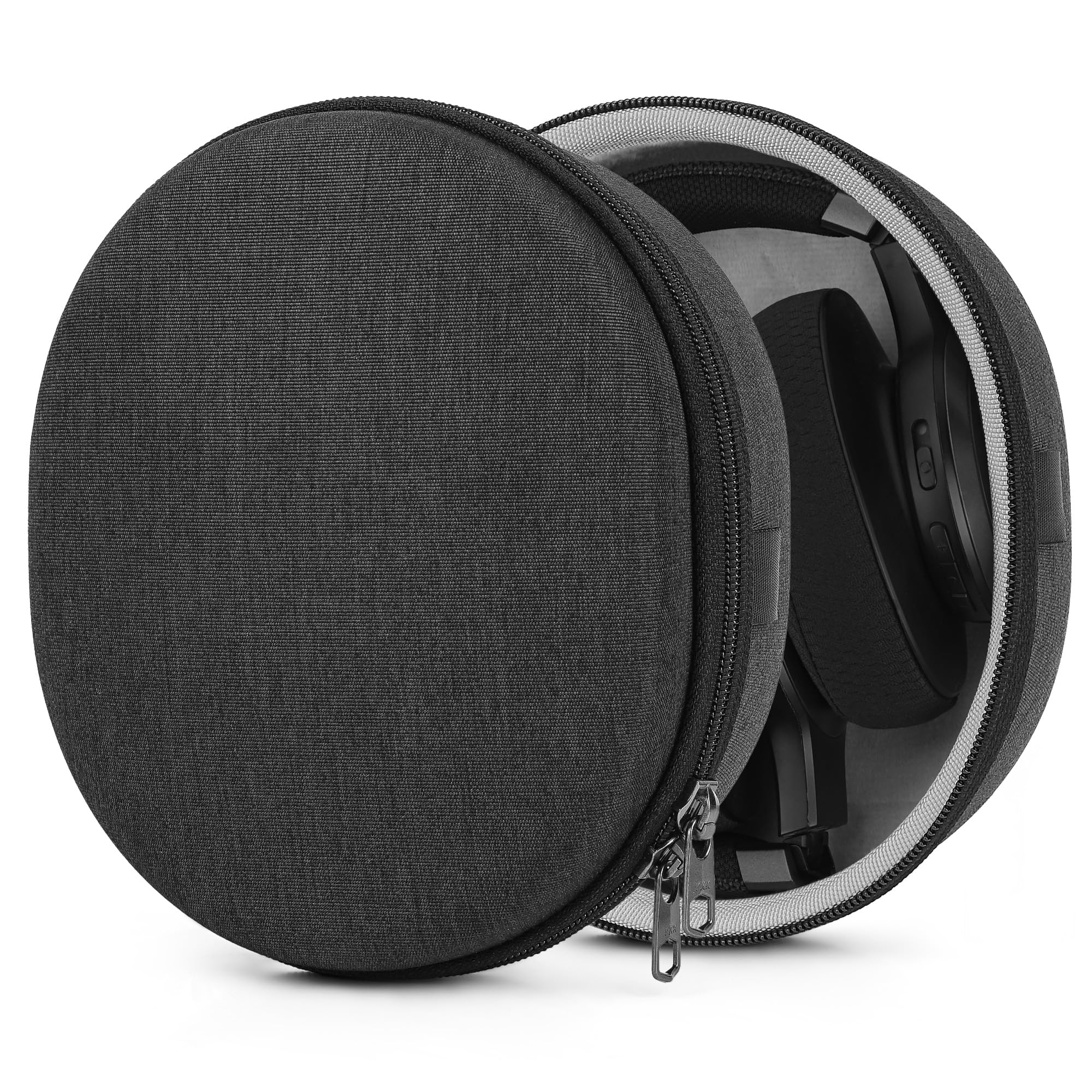 Geekria Shield Headphones Case Compatible with JBL Tune 770NC/50NC, Live 770NC, E55BT, Tour ONE M3 and More, Replacement Hard Shell Travel Carrying Bag with Cable Storage (Grey)