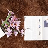 Aspire Homeware Round Rug 120x120cm Brown Anti Slip Shaggy Thick Pile view 9