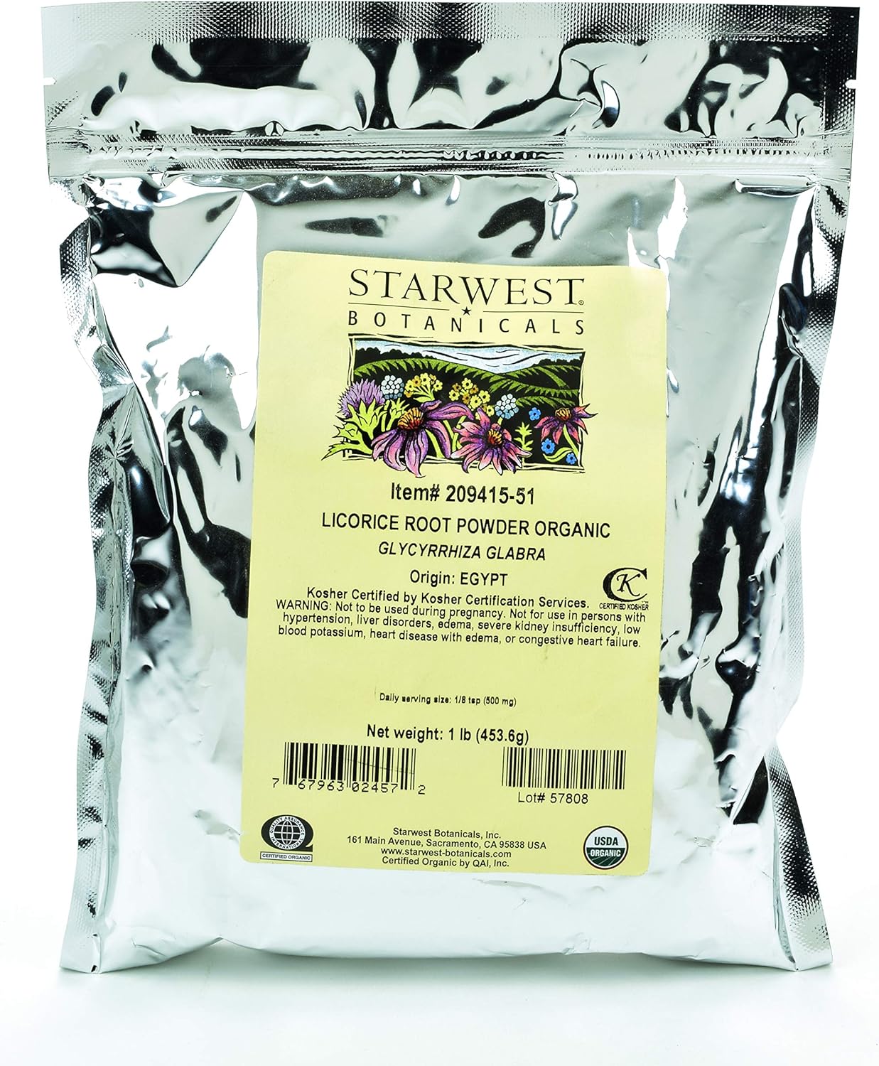 Organic Licorice Root Powder 1 Lb (453 G) Starwest Botanicals Amazon