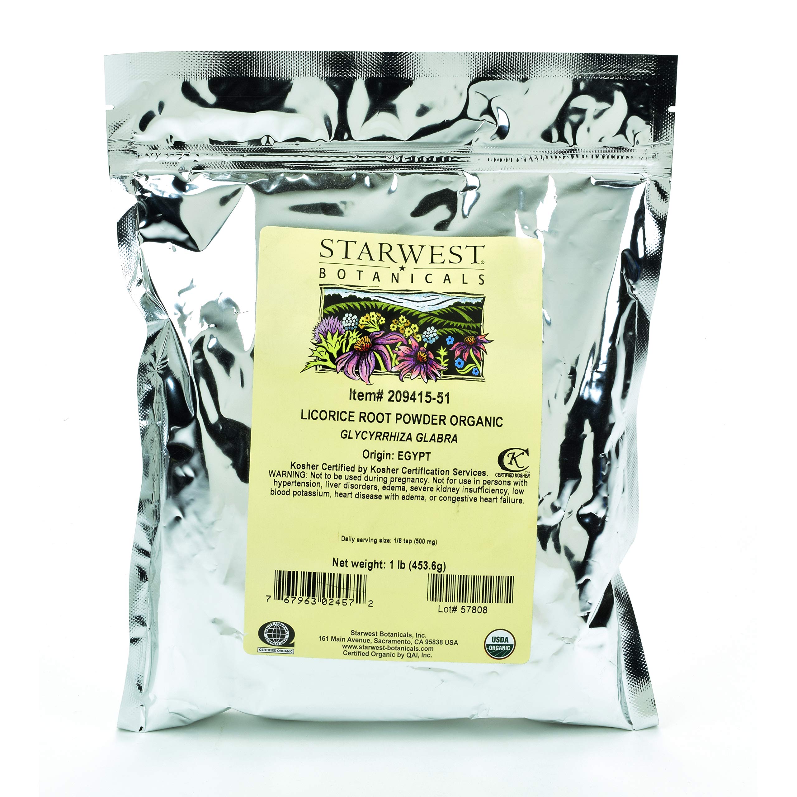 Starwest Botanicals Organic Licorice Root Powder, 1 Pound Buy Online