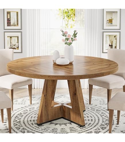 Amazon.com - BOWERY HILL Round Dining Table in White - Tables