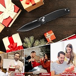 FLISSA Folding Pocket Knife, 4.5" G10 Handle EDC