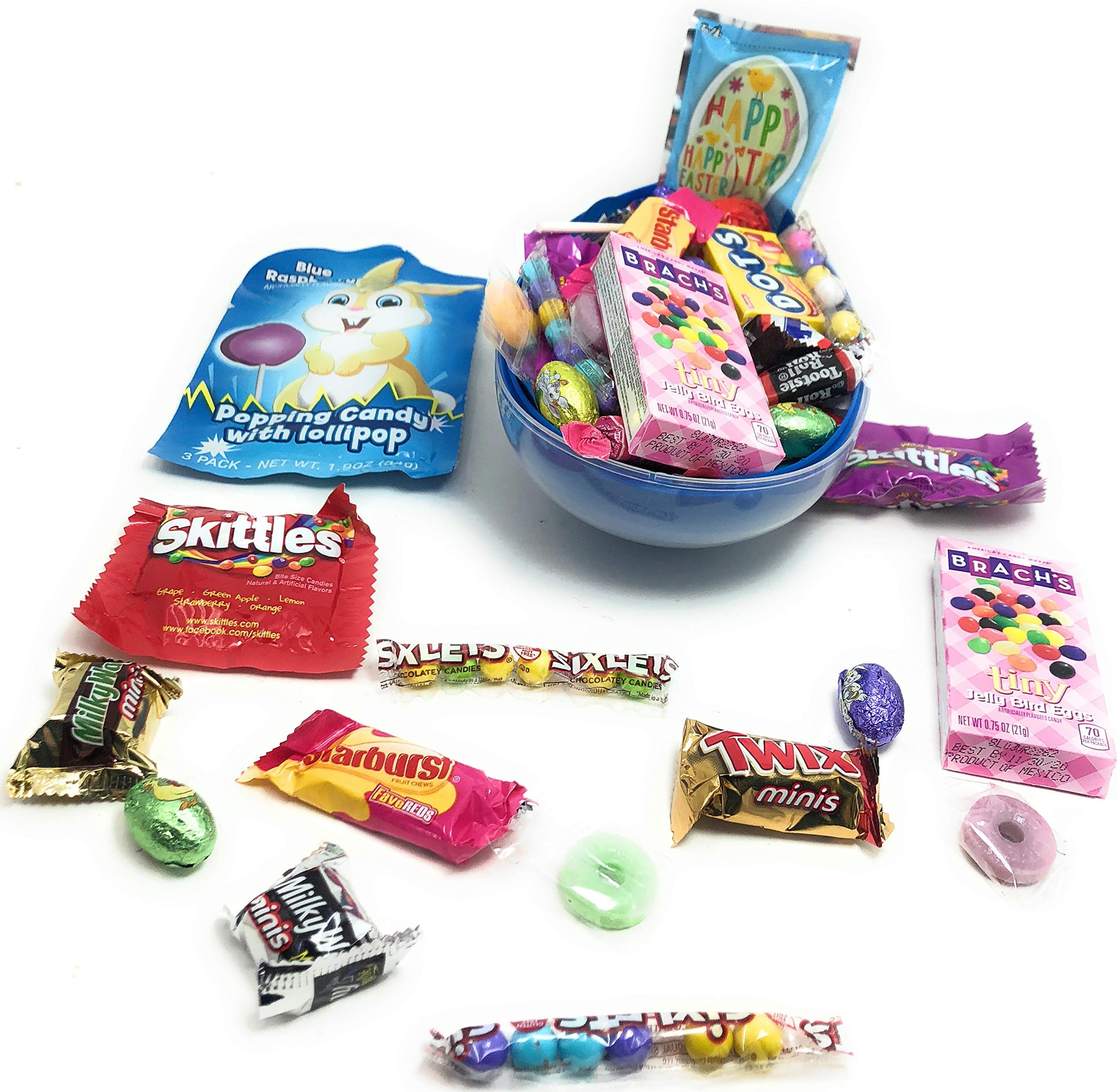 Happy Easter ~ Jumbo Egg Shaped Nesting Boxes Filled with Assorted Treats (Blue)
