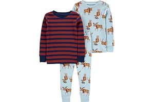 Simple Joys by Carter's Baby, Little Kid, and Toddler Girls' 3-Piece Snug-Fit Cotton Christmas Pajama Set