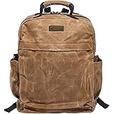 Readywares Waxed Canvas Backpack – Durable Rucksack with Laptop Sleeve – Water-Resistant Travel Bag for Work, Commute, School, or Outdoor Use