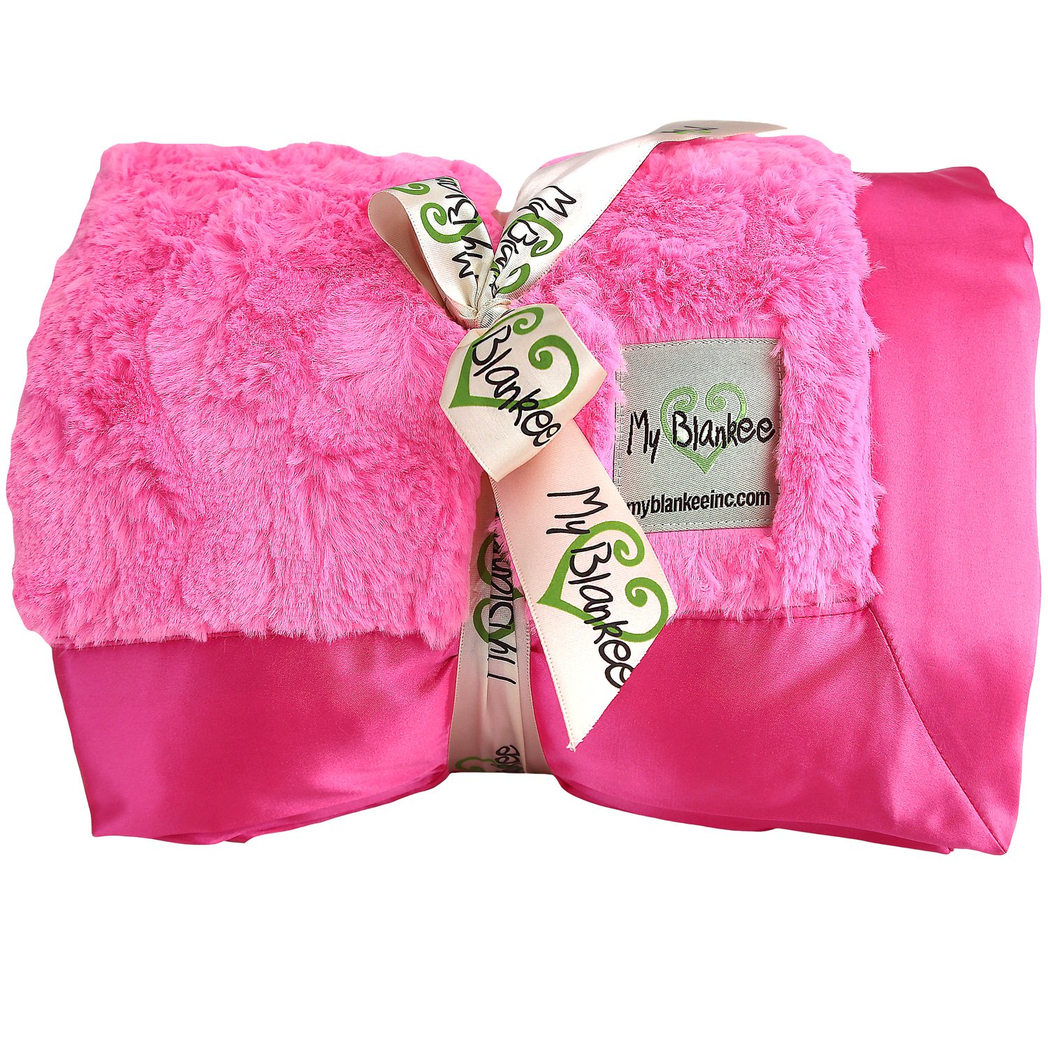 My Blankee Luxe Bella Throw Blanket, Raspberry, 52'' X 60