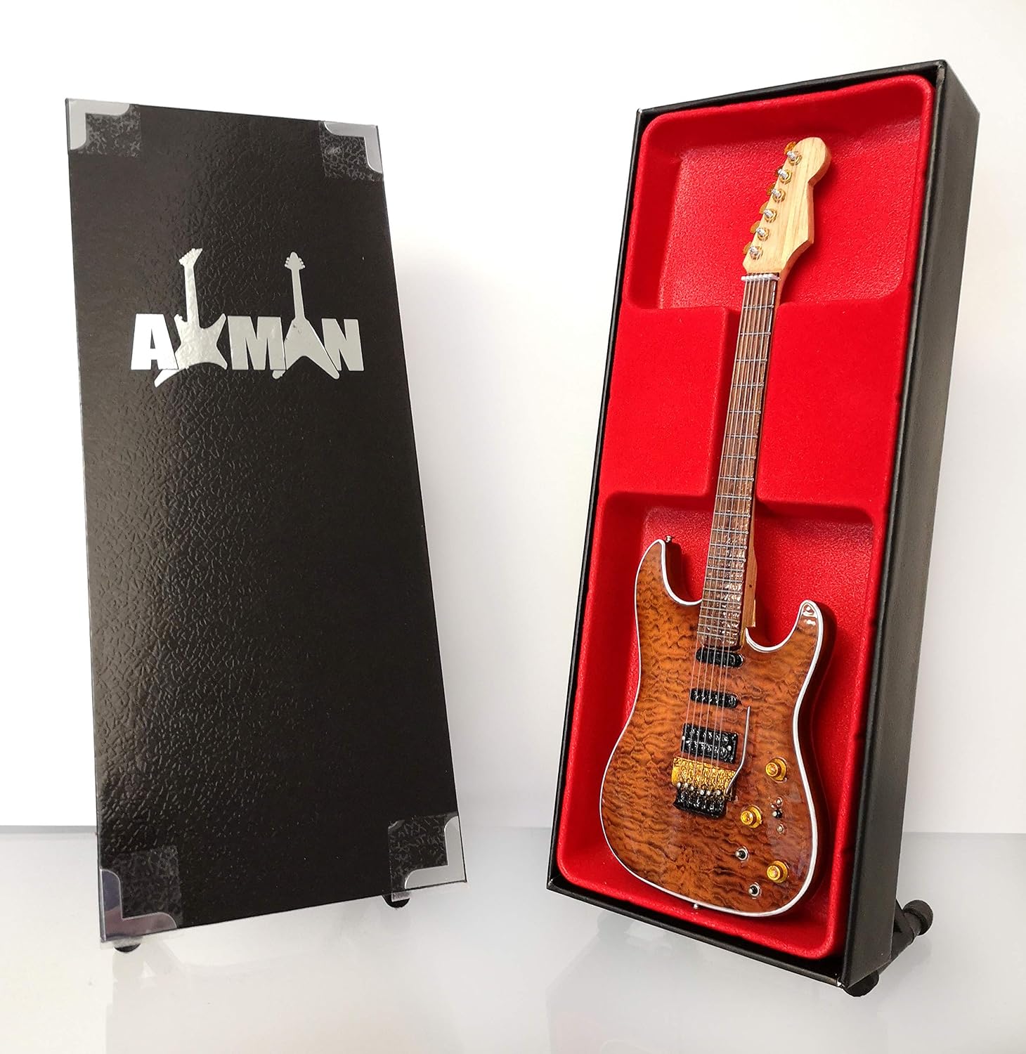 Phil Collen, Miniature Guitar Replica, Music Gifts, Handmade Ornamental 1/4 Scale, Includes a Display Box