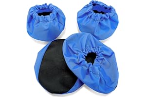 ERETOW Step Ladder Safety Shoe Floor Protectors, Step Ladder Boots Fit Most Commercial Step Ladders, Reusable Ladder Feet Covers with Strong Grip, Ladder Mitts for Anti-Slip & Floor Protection, Set of 4