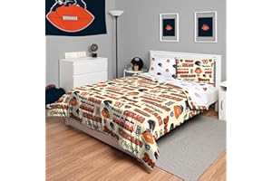 FOCO Unisex-Adult NFL Team Logo Bed in a Bag Comforter Sheets Pillow Cases Bedding 5-Piece Set