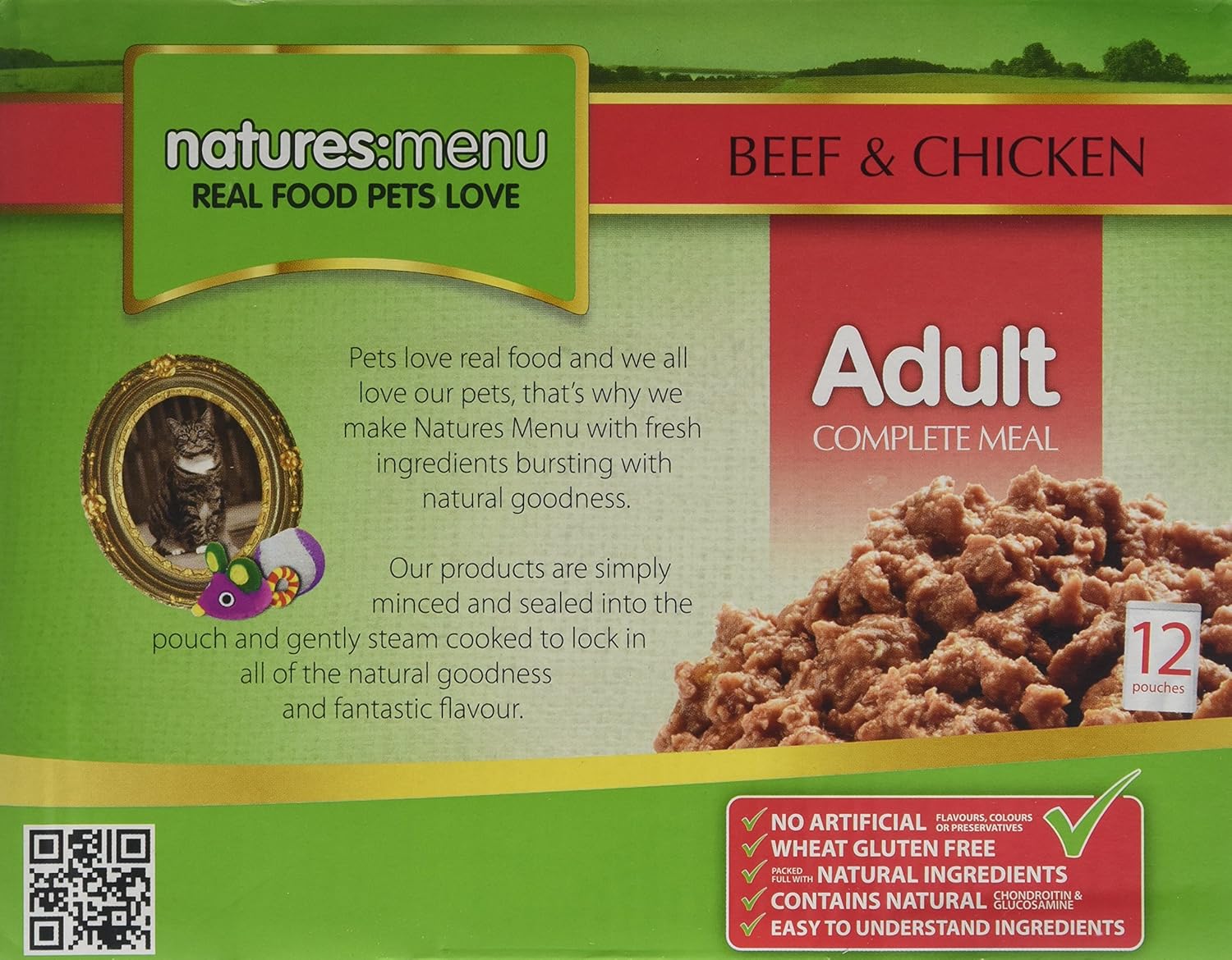 Natures Menu Beef and Chicken 4x12x100g BigaMart