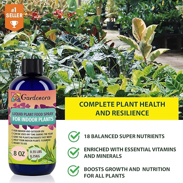 GARDENERA PLANT GROWTH SUPERFOOD FOR BONSAI TREES WITH 18 ESSENTIAL VITAMINS & MINERALS – ORGANIC PLANT FOOD FERTILIZER – MICRO-FUNGI AND BIO-ORGANISMS FOR BONSAI PLANT CARE & GROWTH ENHANCEMENT – 8OZ