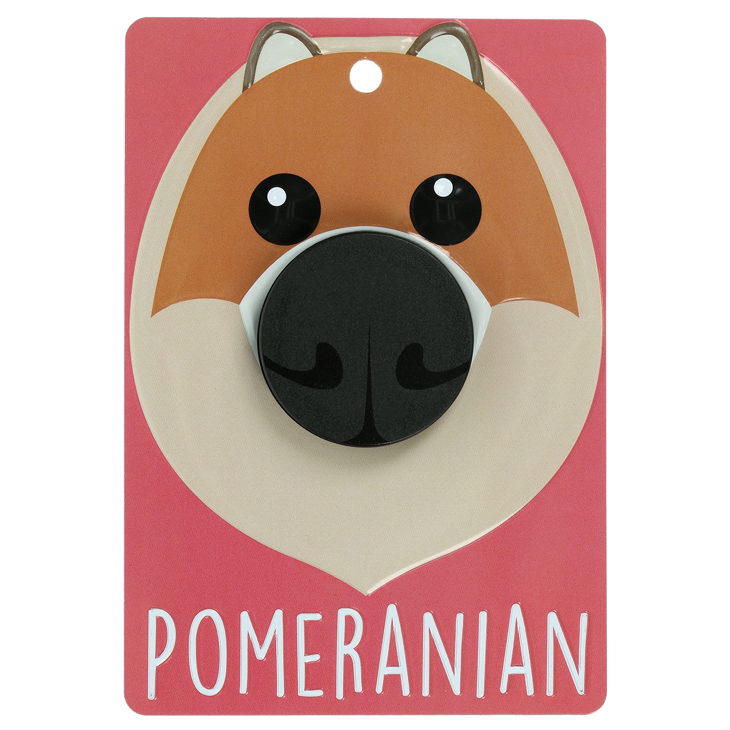 Pooch Pals Pomeranian Dog Lead Holder Wall Mounted Plaque Pop-Out Hook Hanger