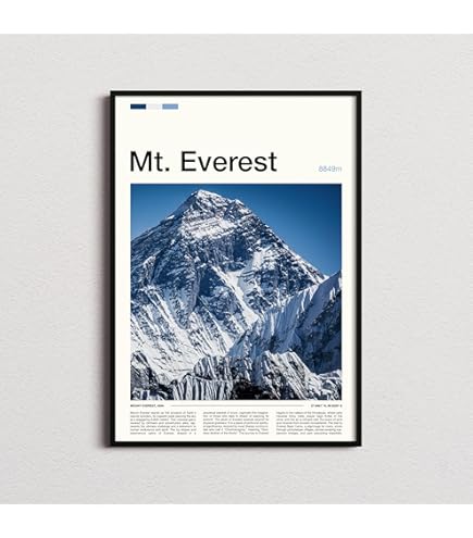 額縁付きネパール エベレスト山岳風景画 / Framed Mt. Everest Amazon.com: Mount Everest on The Border of Tibet and Nepal