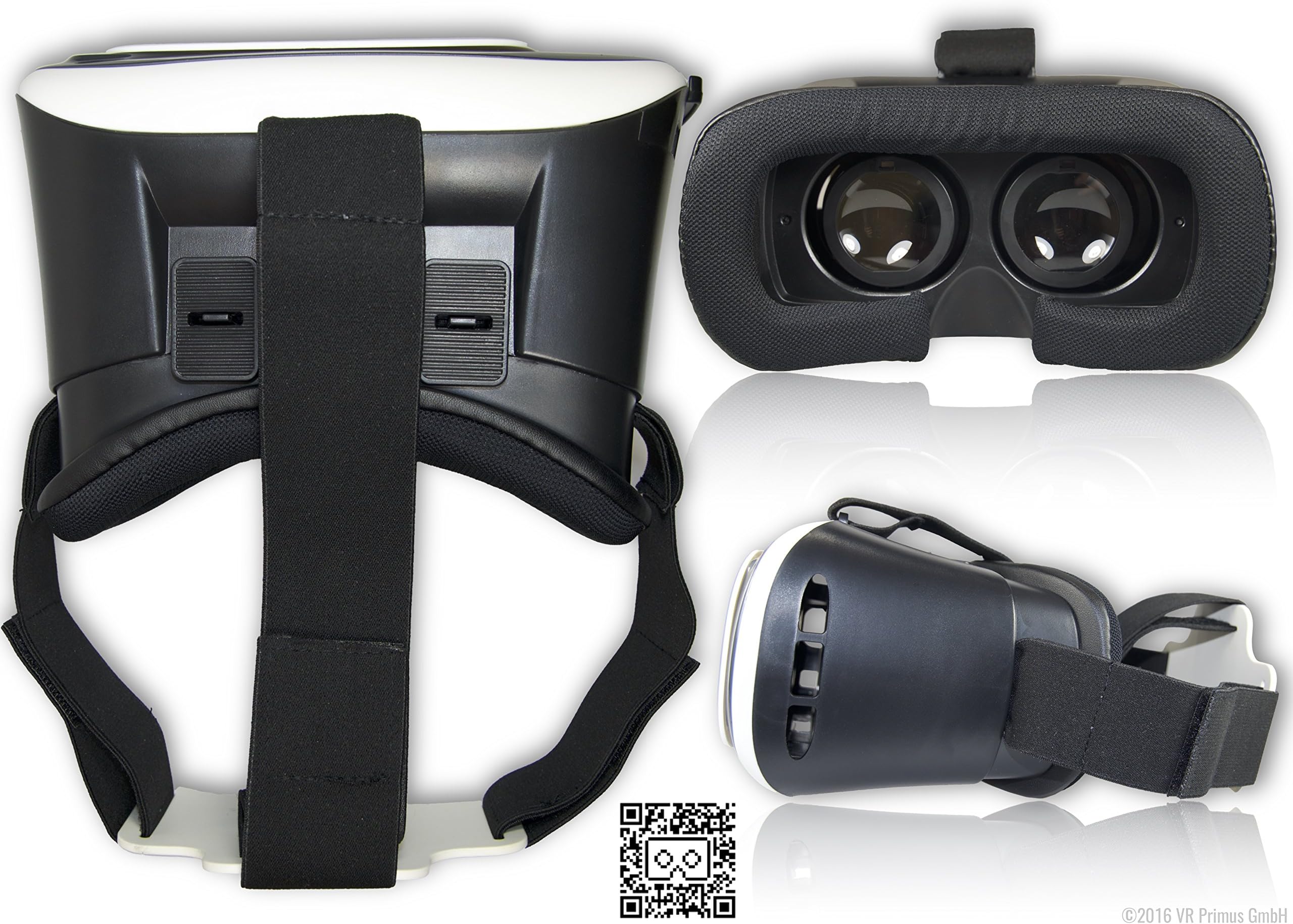 VR-PRIMUS BOX - Virtual Reality VR headset - For Android and iOS smartphones like iPhone, Samsung, HTC, LG, Sony, Huawei, Motorola, ZTE and many more - Compatible with Google Cardboard Apps - 3D video glasses goggles
