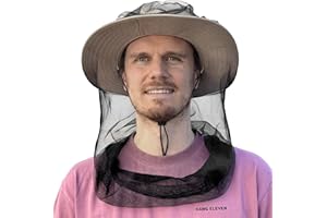 Mosquito Head Net for Insect, Fly & Bug Protection - Quality Mesh Netting for Travel, Camping, Gardening, Safari & Fishing - 