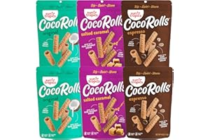 Sun Tropics CocoRolls Variety Pack- 6 count (4 oz each) | Crisp Rolled Wafer Cookies, Coconut Rolls Made With Pure Coconut Cream | Gluten Free & Dairy Free Coconut Wafer Snack