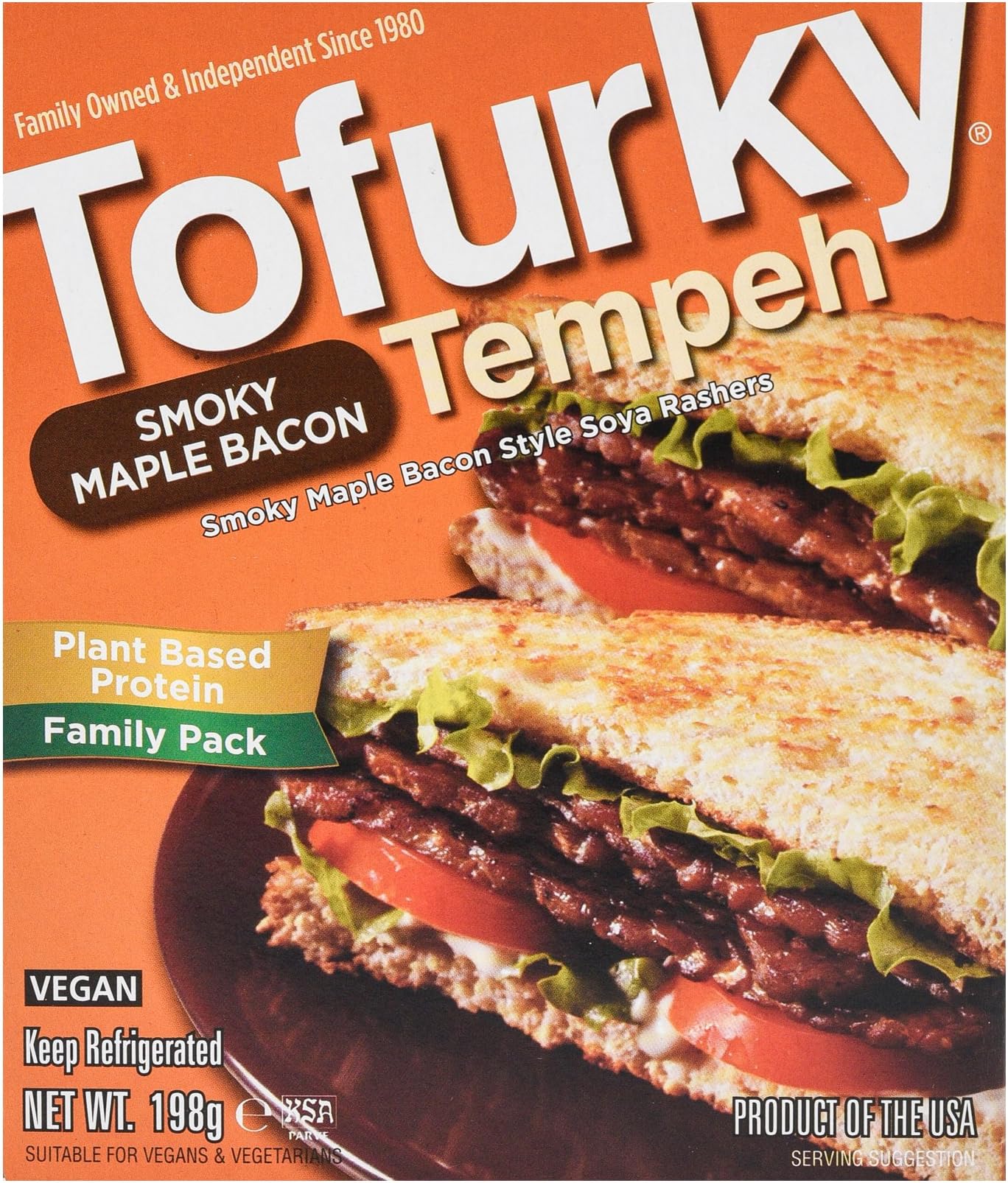 Tofurky Smokey Maple Bacon Tempeh, 198 g